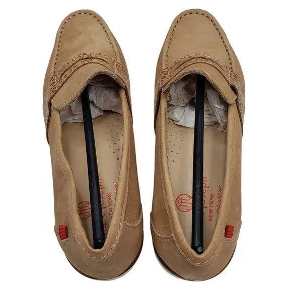 Marc Joseph | NIB Dumbo Porcelain Nobuck Classic Preppy Leather Loafers Girl's 5