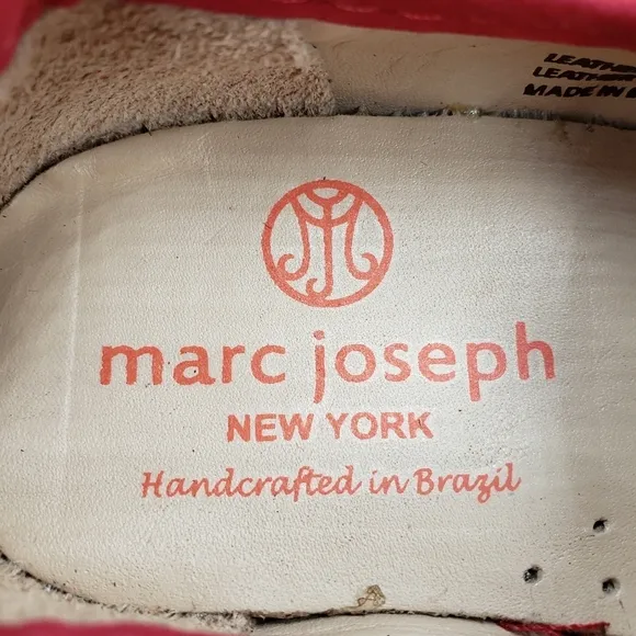 Marc Joseph | NIB Dumbo Red Nobuck Classic Preppy Leather Loafers Boy's 12