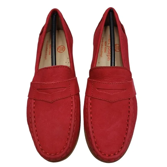 Marc Joseph | NIB Dumbo Red Nobuck Classic Preppy Leather Loafers Boy's 1