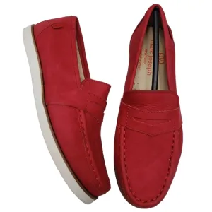 Marc Joseph | NIB Dumbo Red Nobuck Classic Preppy Leather Loafers Boy's 1