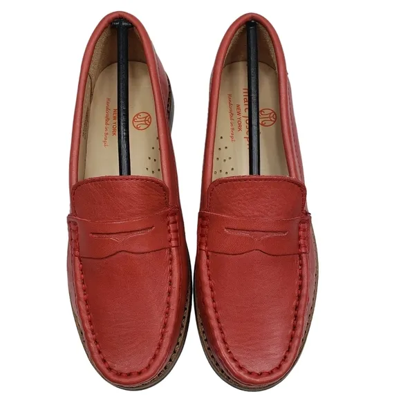 Marc Joseph | NIB East Village Coral Napa Classic Preppy Leather Loafers Girl 13