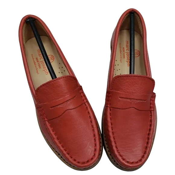 Marc Joseph | NIB East Village Coral Napa Classic Preppy Leather Loafers Girl 13