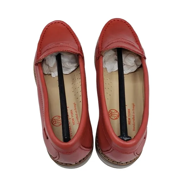 Marc Joseph | NIB East Village Coral Napa Classic Preppy Leather Loafers Girl 13