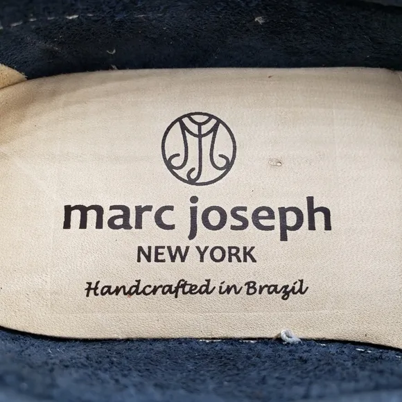 Marc Joseph | NIB Leroy St Blue Jeans Perforated Leather Loafers Boy's 10.5
