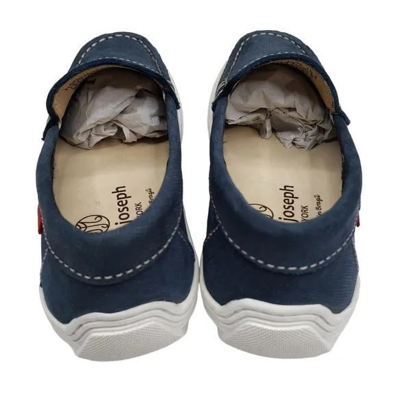 Marc Joseph | NIB Leroy St Blue Jeans Perforated Leather Loafers Boy's 10.5
