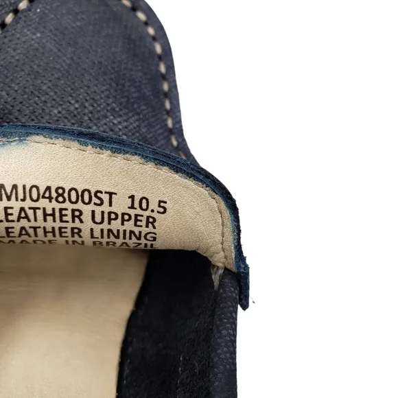 Marc Joseph | NIB Leroy St Navy Jeans Perforated Leather Loafers Boy's 10.5