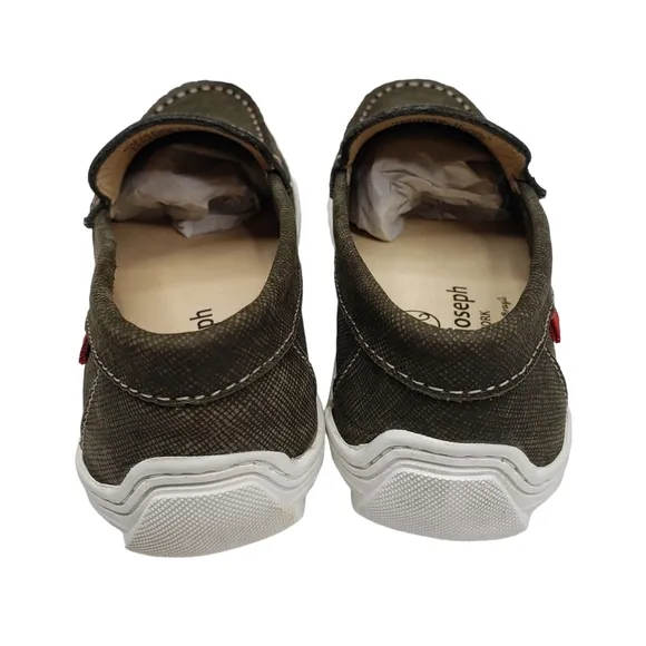 Marc Joseph | NIB Leroy St Olive Jeans Perforated Leather Loafers Boy's 10.5