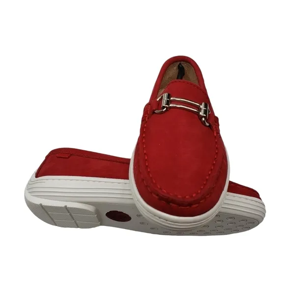 Marc Joseph | NIB Lexington Red Nobuck Preppy Classic Leather Loafers Girl's 12
