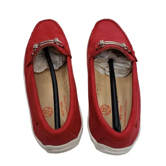Marc Joseph | NIB Lexington Red Nobuck Preppy Classic Leather Loafers Girl's 12