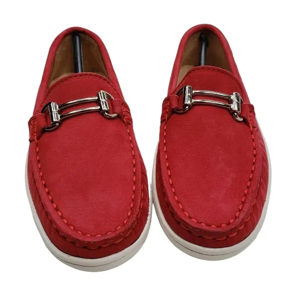 Marc Joseph | NIB Lexington Red Nobuck Preppy Classic Leather Loafers Girl's 12