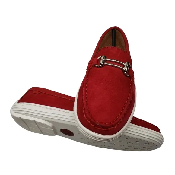 Marc Joseph | NIB Lexington Red Nobuck Preppy Classic Leather Loafers Girl's 2.5
