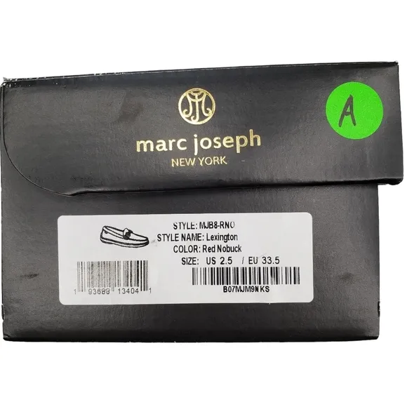 Marc Joseph | NIB Lexington Red Nobuck Preppy Classic Leather Loafers Girl's 2.5