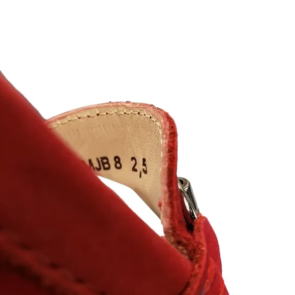 Marc Joseph | NIB Lexington Red Nobuck Preppy Classic Leather Loafers Girl's 2.5