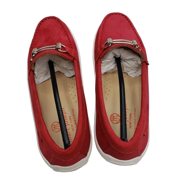 Marc Joseph | NIB Lexington Red Nobuck Preppy Classic Leather Loafers Girl's 2.5