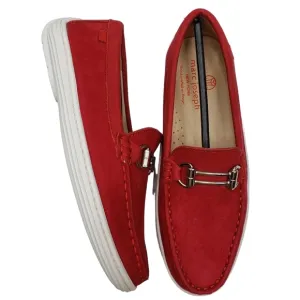 Marc Joseph | NIB Lexington Red Nobuck Preppy Classic Leather Loafers Girl's 2.5