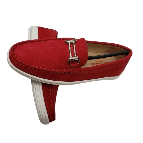 Marc Joseph | NIB Lexington Red Nobuck Preppy Classic Leather Loafers Girl's 2.5
