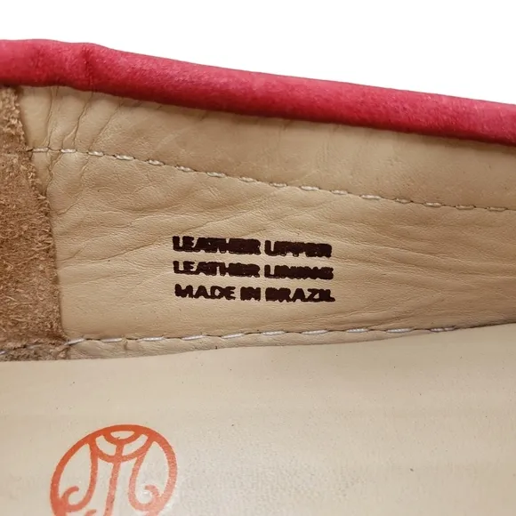 Marc Joseph | NIB Lexington Red Nobuck Preppy Classic Leather Loafers Girl's 2.5