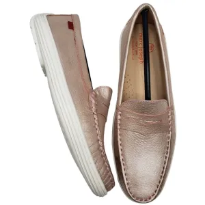 Marc Joseph | NIB Union St Rose Grainy Glimmer Leather Glam Loafers Girl's 5.5