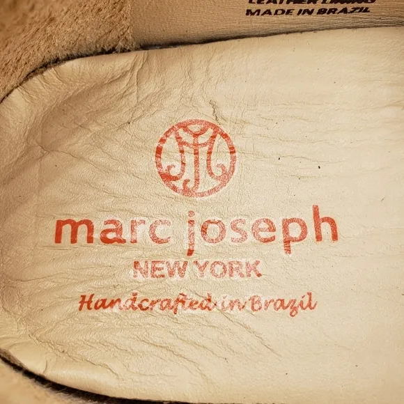 Marc Joseph | NIB Union St Rose Grainy Glimmer Leather Glam Loafers Girl's 5.5