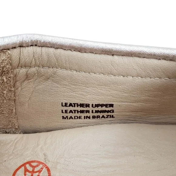 Marc Joseph | NIB Union St Rose Grainy Glimmer Leather Glam Loafers Girl's 5.5