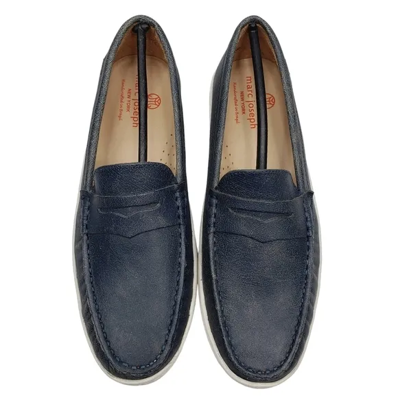 Marc Joseph | NIB Union St Stone Jeans Leather Classic Chic Loafers Girl's 5.5