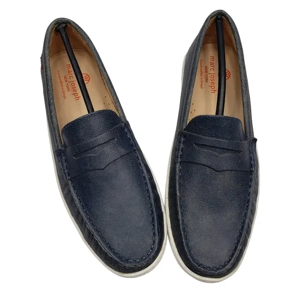 Marc Joseph | NIB Union St Stone Jeans Leather Classic Chic Loafers Girl's 5.5
