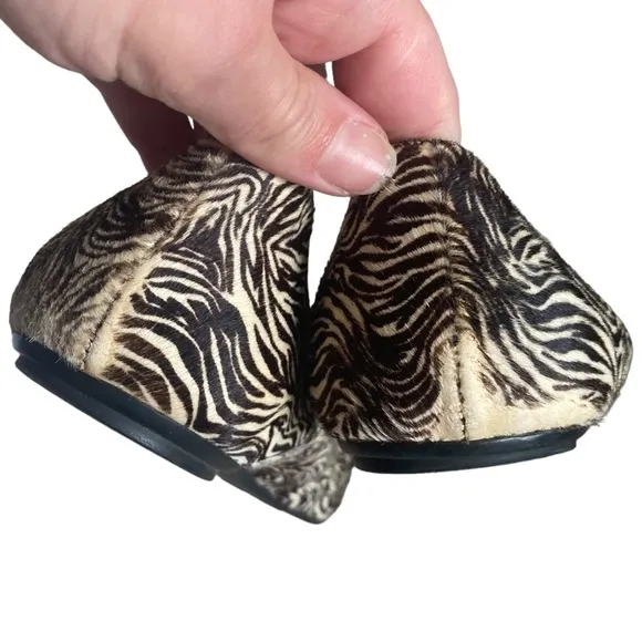 Marc Marc jacobs mouse ballet flats iconic zebra calf hair print 41 11