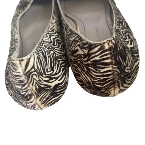 Marc Marc jacobs mouse ballet flats iconic zebra calf hair print 41 11