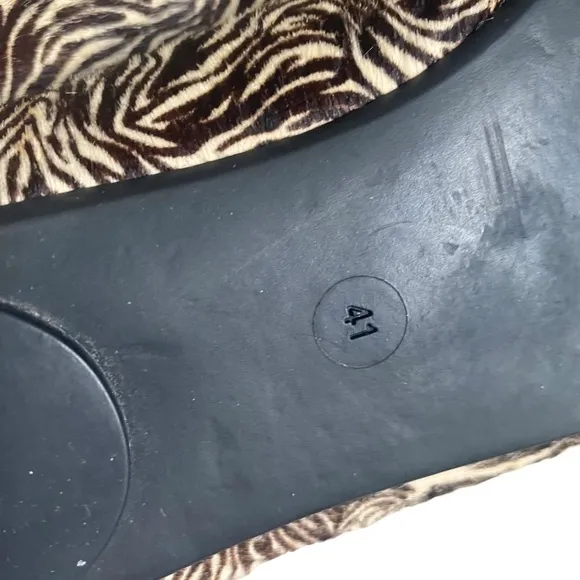 Marc Marc jacobs mouse ballet flats iconic zebra calf hair print 41 11