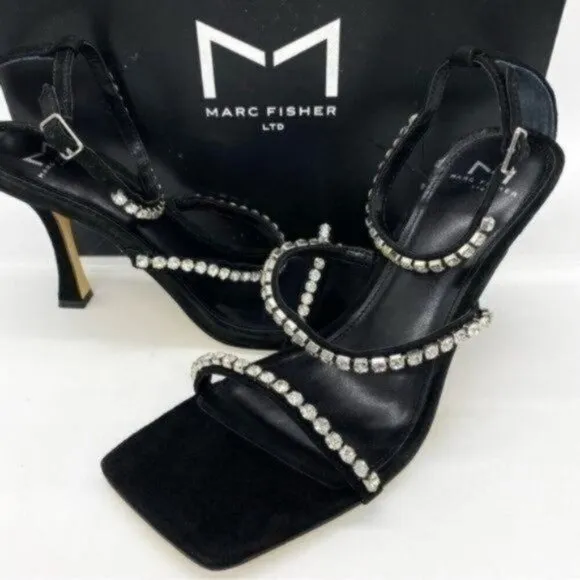 Marc Fisher Women's Dezzi Embellished Strappy High Heel Sandals Size 9 New