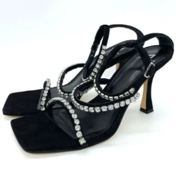 Marc Fisher Women's Dezzi Embellished Strappy High Heel Sandals Size 9 New