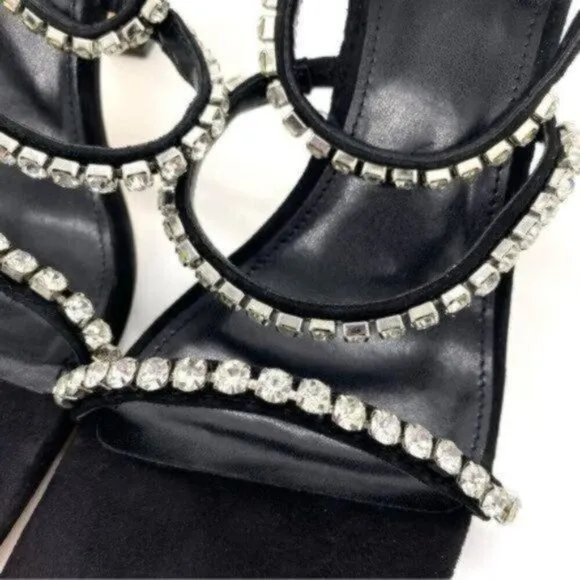 Marc Fisher Women's Dezzi Embellished Strappy High Heel Sandals Size 9 New