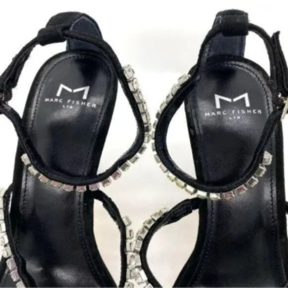 Marc Fisher Women's Dezzi Embellished Strappy High Heel Sandals Size 9 New