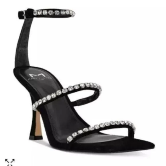 Marc Fisher Women's Dezzi Embellished Strappy High Heel Sandals Size 9 New