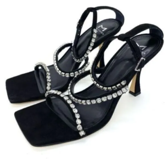 Marc Fisher Women's Dezzi Embellished Strappy High Heel Sandals Size 9 New