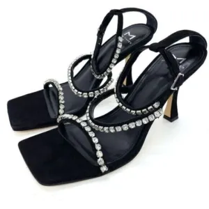 Marc Fisher Women's Dezzi Embellished Strappy High Heel Sandals Size 8 New