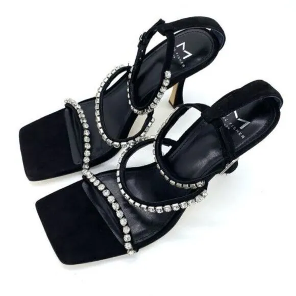 Marc Fisher Women's Dezzi Embellished Strappy High Heel Sandals Size 8 New