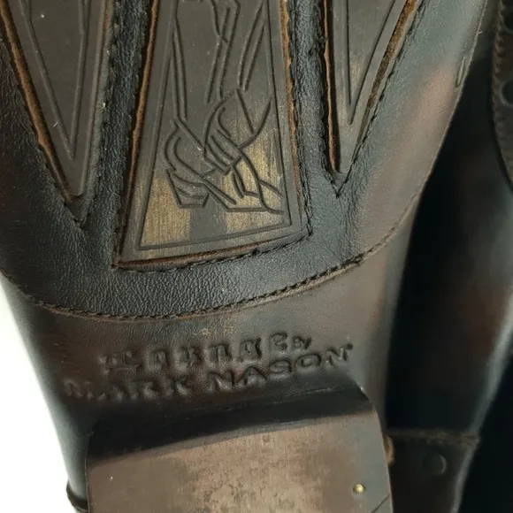 Mark Nason Lounge Dress Shoes Dark Brown Leather Men's 8.5 Fancy Career Hip