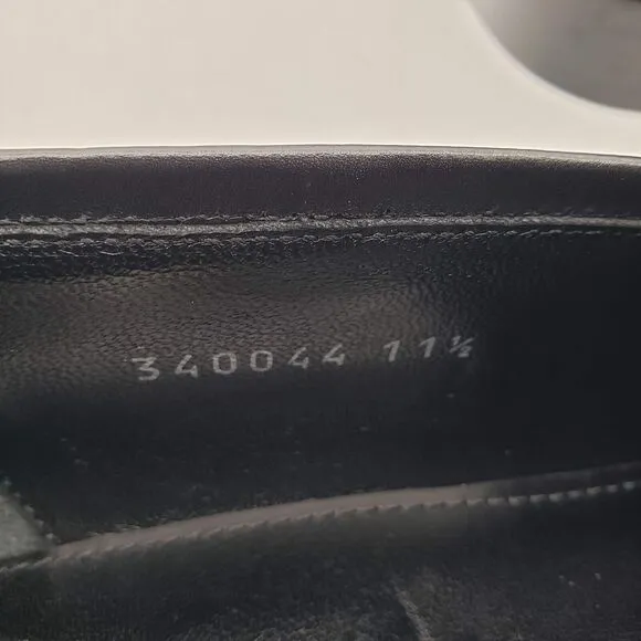 MARTIN DINGMAN Loafers Men's 11.5 Black Leather Made In Italy Shoes Penny 340044
