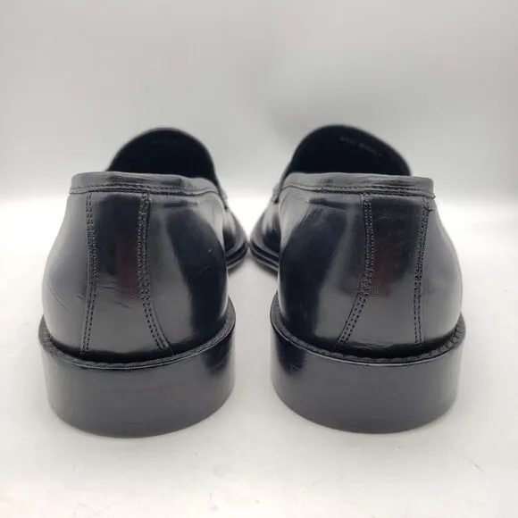 MARTIN DINGMAN Loafers Men's 11.5 Black Leather Made In Italy Shoes Penny 340044