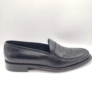 MARTIN DINGMAN Loafers Men's 11.5 Black Leather Made In Italy Shoes Penny 340044