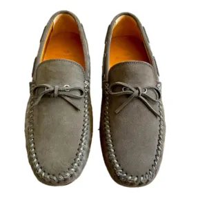 MASSIMO DUTTI Suede Loafer in Olive Green, Men's Size EU 41 = US 8