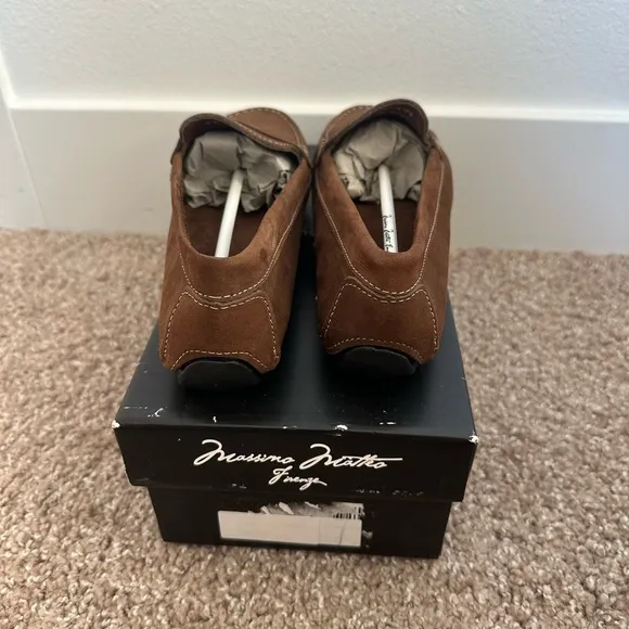 Massimo Matteo Penny Keeper Loafers - Choc Brown