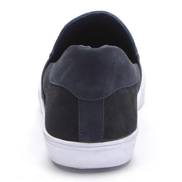 MATISSE HOMME Claude Leather Men's 8, 9 Slip-on Loafers Shoes Navy Blue Suede