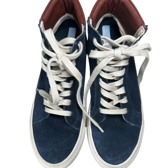 Matt Bernson high top Blue suede leather High-Top Sneakers men’s 7.5