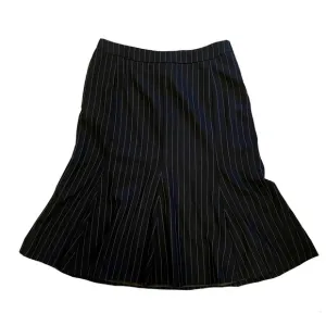 MaxMara Classic Preppy Grunge Bell Shaped Pin Stripe Midi Skirt 6