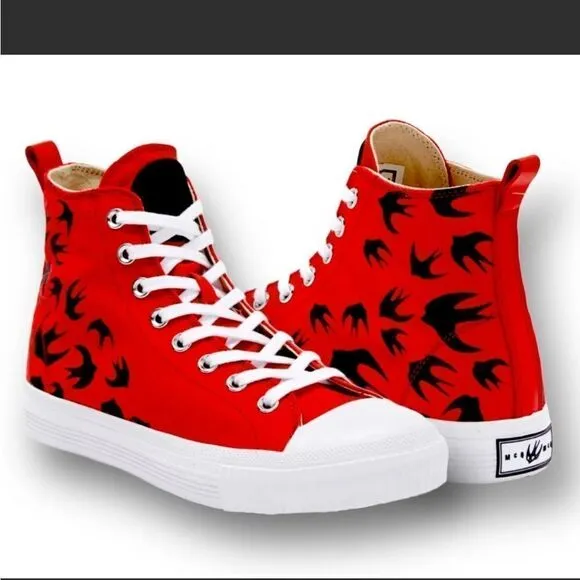 MCQ By Alexander McQueen Swarm Swallow Vulcanized High Top UNISEX Authentic