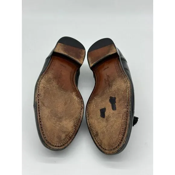 Meglan Spain Tassel Oxford Dress Loafers Leather Shoes‎ Mens 10.5M Black 25375