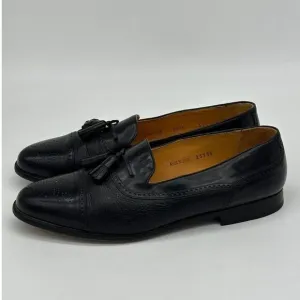 Meglan Spain Tassel Oxford Dress Loafers Leather Shoes‎ Mens 10.5M Black 25375