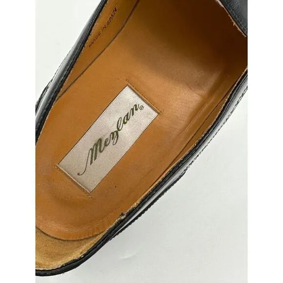 Meglan Spain Tassel Oxford Dress Loafers Leather Shoes‎ Mens 10.5M Black 25375